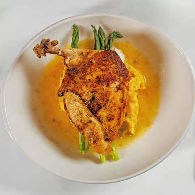 Bone-In Frenched Chicken.