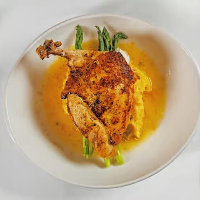 Bone-in Frenched Chicken.