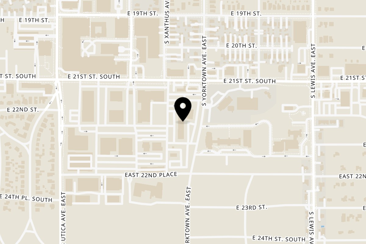 Map showing the location of Polo Grill on 2038 Utica Square in Tulsa